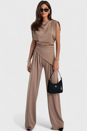 Sofia Ασύμμετρο Σετ με Ντραπέ Ώμους