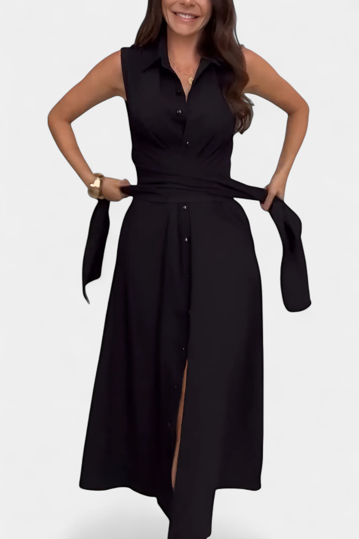 Meryl Πουκαμισοφόρεμα με Κουμπιά και Ρυθμιζόμενη Ζώνη