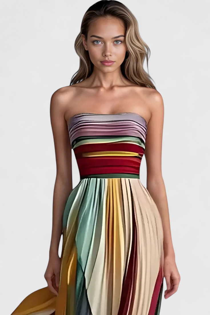 Leticia Μακρύ Φόρεμα με Απαλή Ροή και Φυσικό Στυλ