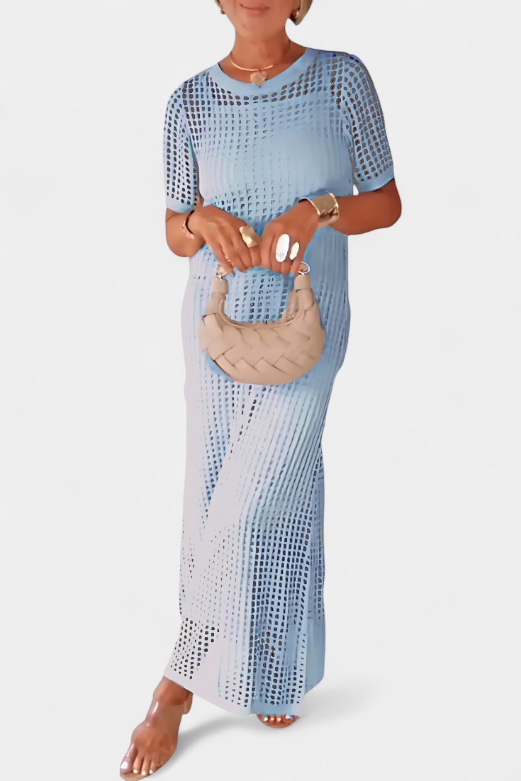 Balbina Φόρεμα Δύο Κομματιών με Λαιμόκοψη και Κοίλες Λεπτομέρειες