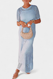 Balbina Φόρεμα Δύο Κομματιών με Λαιμόκοψη και Κοίλες Λεπτομέρειες