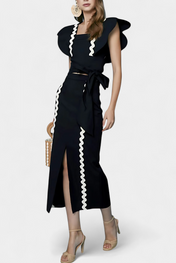 Fabiana Κομψό Τοπ με Βολάν και Αντίθετες Ραφές