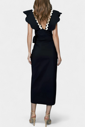 Fabiana Κομψό Τοπ με Βολάν και Αντίθετες Ραφές