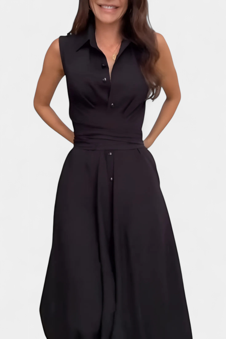 Meryl Πουκαμισοφόρεμα με Κουμπιά και Ρυθμιζόμενη Ζώνη