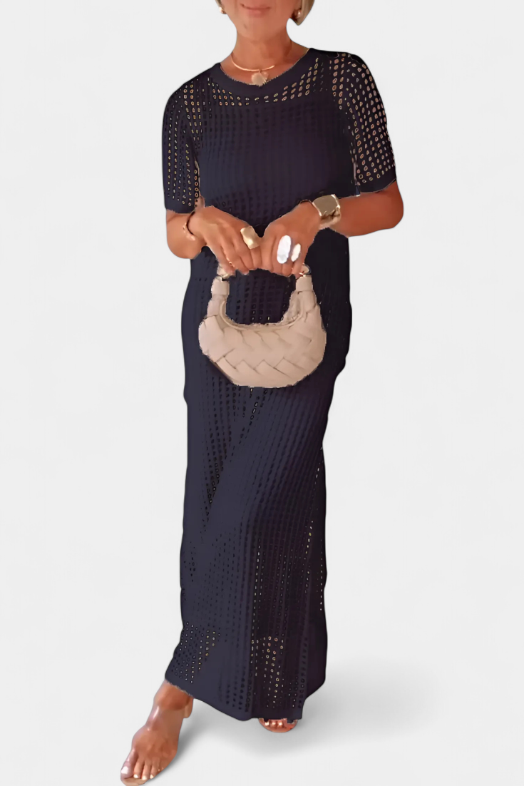 Balbina Φόρεμα Δύο Κομματιών με Λαιμόκοψη και Κοίλες Λεπτομέρειες