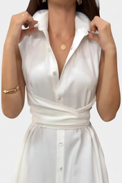 Meryl Πουκαμισοφόρεμα με Κουμπιά και Ρυθμιζόμενη Ζώνη