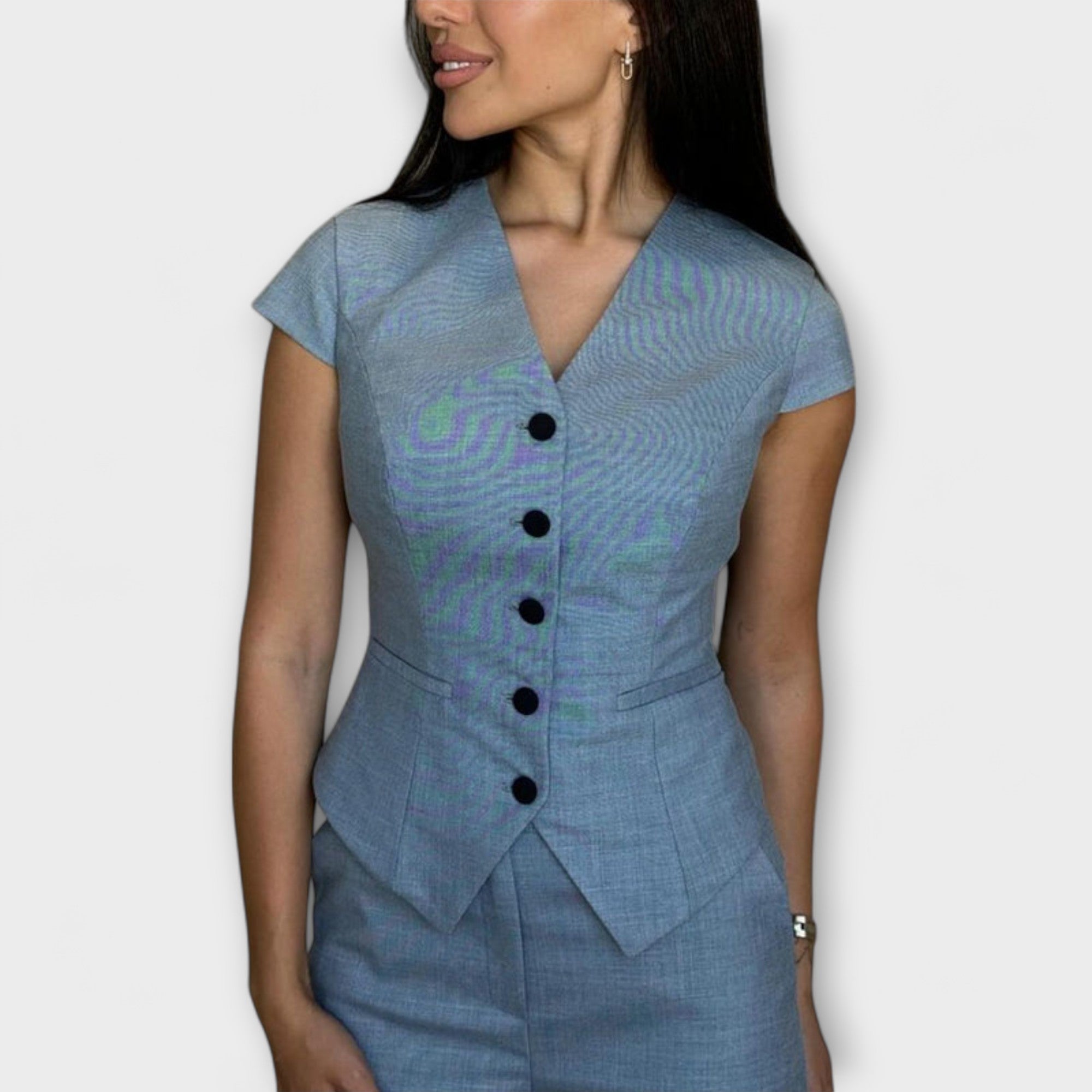 Ivy - Κομψό σετ με λαιμόκοψη V και παντελόνι