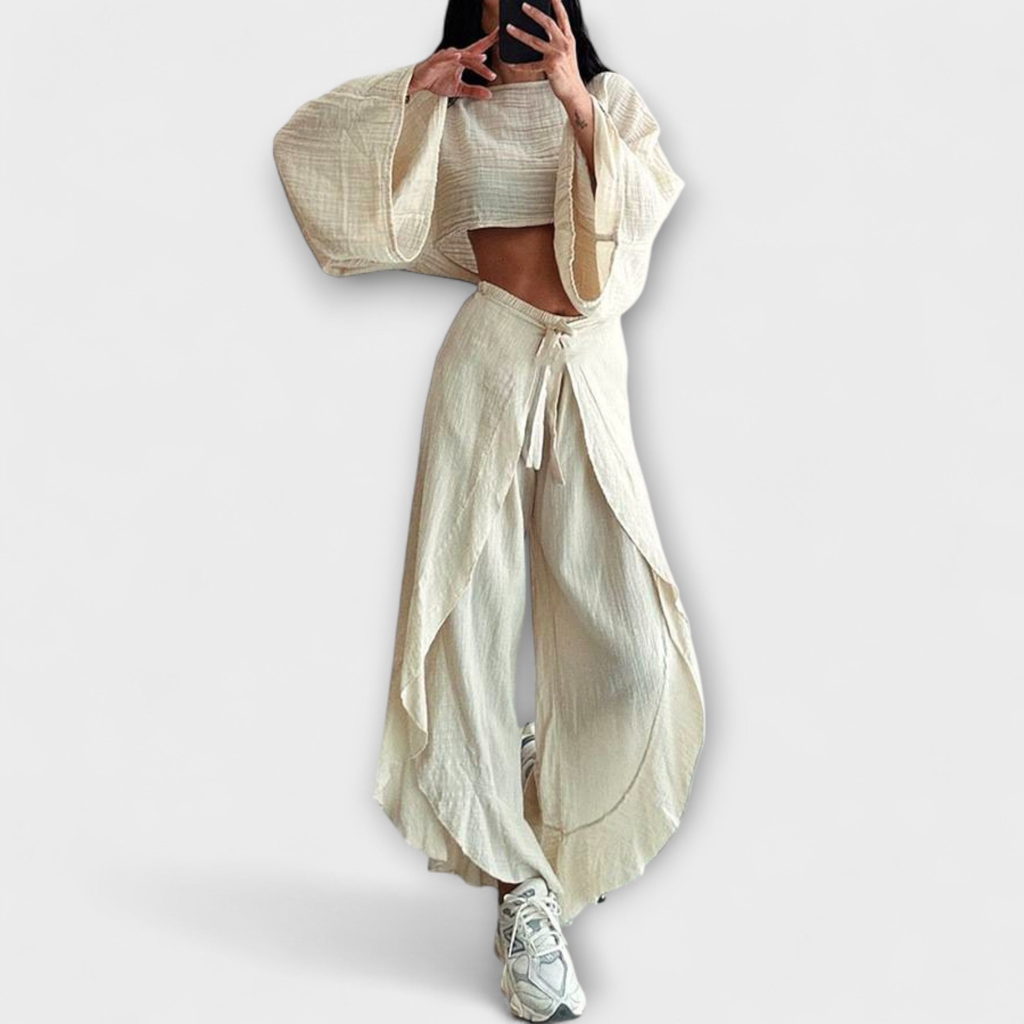 Joanna - Σετ δύο τεμαχίων από βαμβάκι και λινό