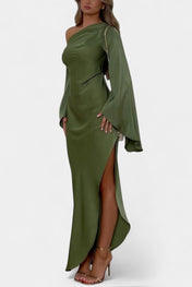 Keisha Ασύμμετρο Μάξι Φόρεμα με Έναν Ώμο