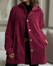 Cordia - Κοτλέ Μπουφάν με Κουκούλα