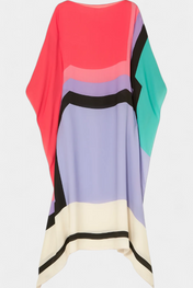 Ελενόρα Καφτάνι με Γεωμετρικό Σχέδιο, Φαρδιά Γραμμή και Ύφασμα Butterfly Mesh