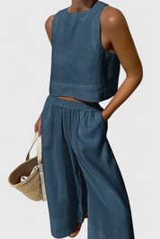 Avelina Μινιμαλιστικό Σετ από Ανάλαφρο Βαμβάκι και Λινό