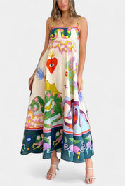 Arlene Μίντι Φόρεμα από Λινό Μείγμα με Στάμπα