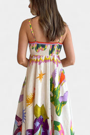 Arlene Μίντι Φόρεμα από Λινό Μείγμα με Στάμπα