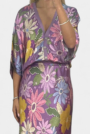 Shae Απαλό Σετ με Μπλούζα και Φλοράλ Φούστα Γοργονέ