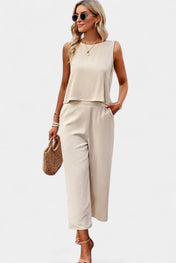 Lavinia Boho Σετ με Αέρινο Τοπ και Σορτς από Λινό και Βαμβάκι