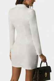 Heidi Κομψό Φόρεμα Blazer με Διπλή Πατιλέτα
