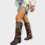 Μποτάκια Rowan Slouch από Δέρμα