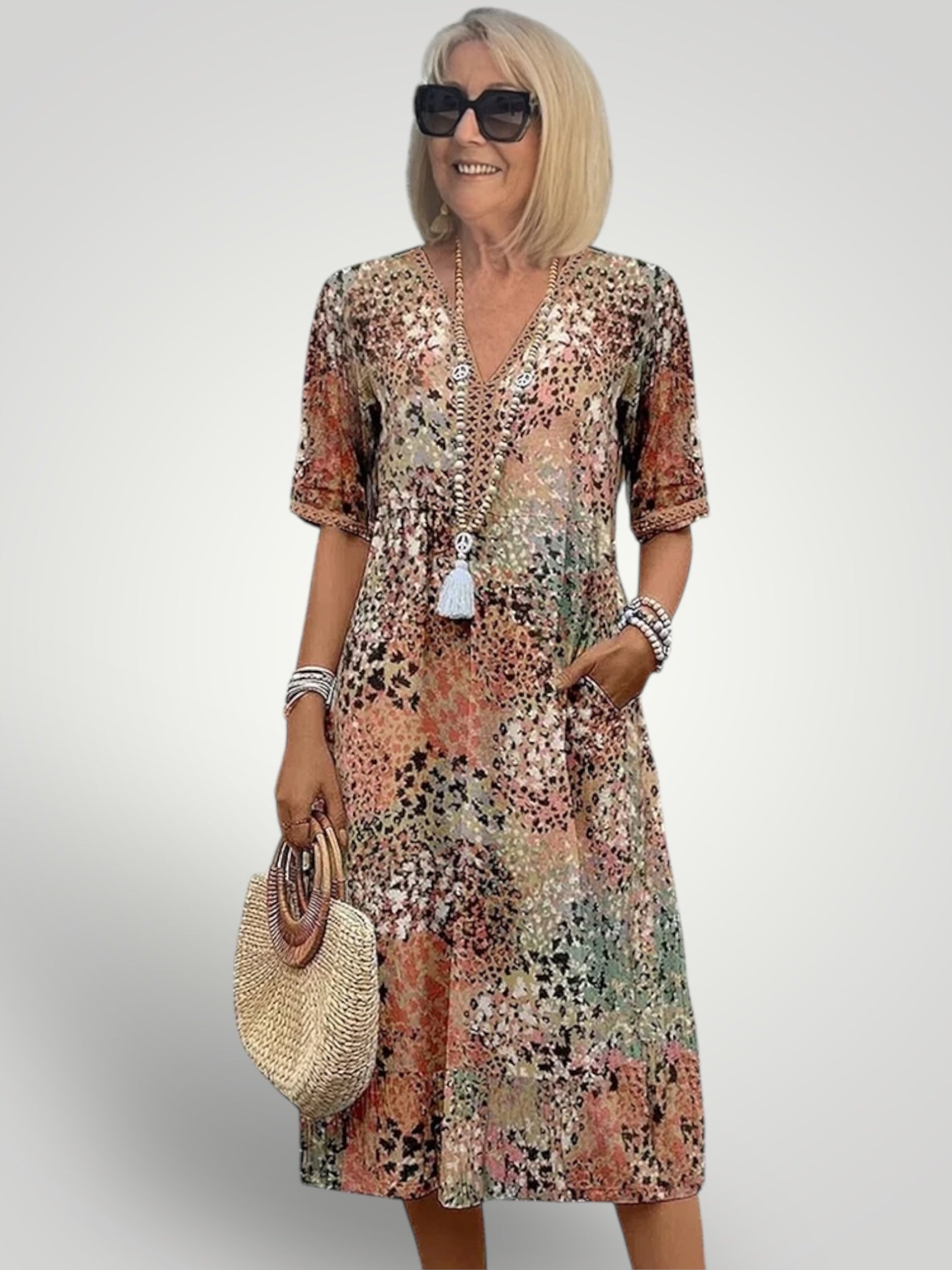 Χίλαρι | Vibrant Mid-Length Φόρεμα