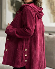 Cordia - Κοτλέ Μπουφάν με Κουκούλα