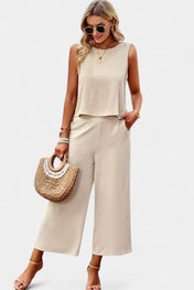 Lavinia Boho Σετ με Αέρινο Τοπ και Σορτς από Λινό και Βαμβάκι