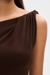 Eranda Μάξι Φόρεμα από Διάφανη Δραπέ Ύφανση Off-Shoulder