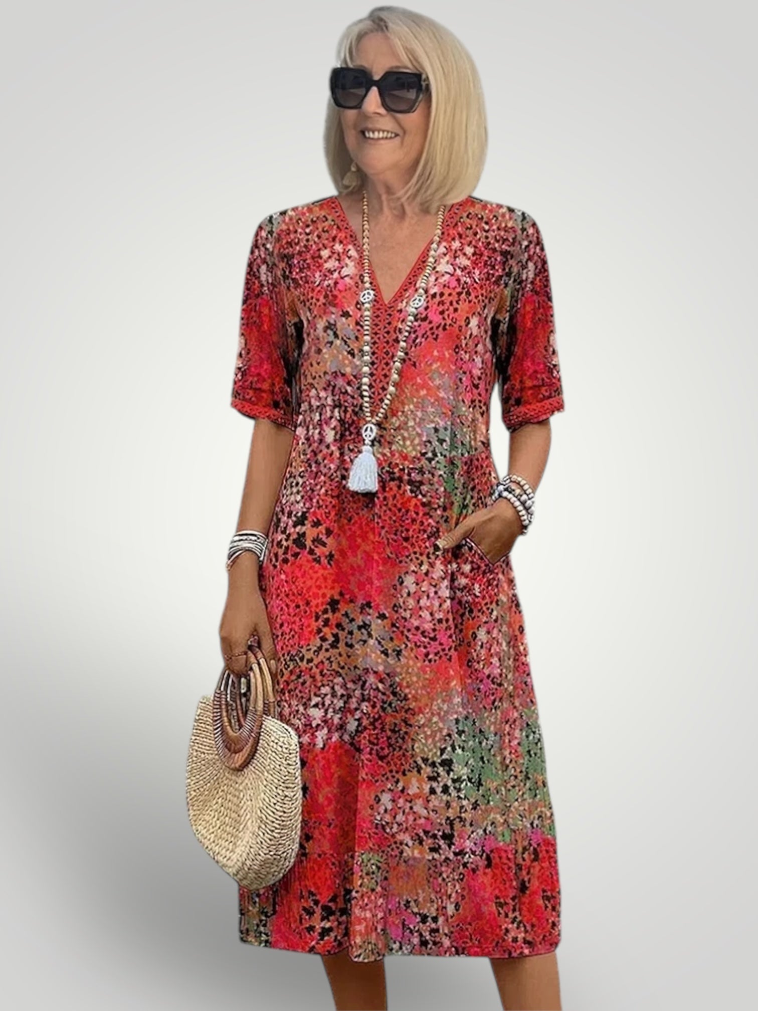 Χίλαρι | Vibrant Mid-Length Φόρεμα