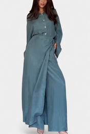 Marisol Καθημερινό Σετ με Φαρδύ Πουκάμισο και Παντελόνι-Φούστα