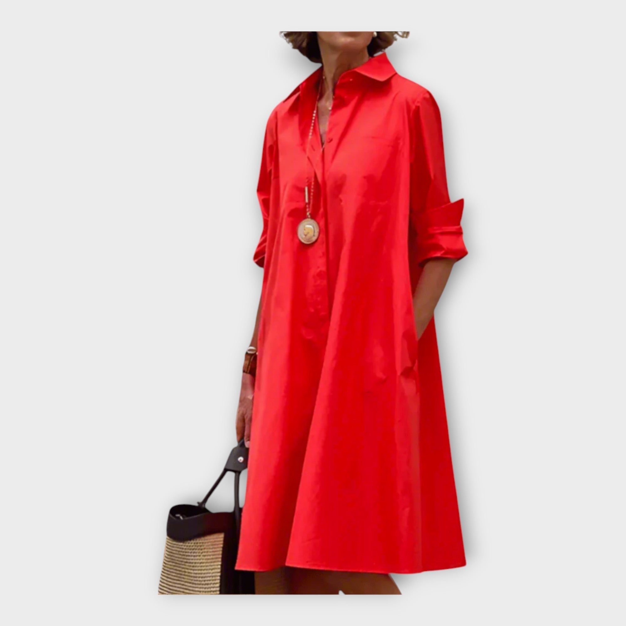 Κομψό Φόρεμα Πόλο από Πριμιουμ Υφασμα