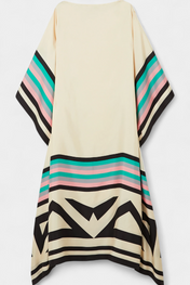 Ελενόρα Καφτάνι με Γεωμετρικό Σχέδιο, Φαρδιά Γραμμή και Ύφασμα Butterfly Mesh