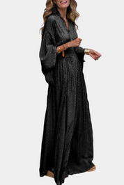 Anelia - Μάξι Γεωμετρικό Φόρεμα με Ντεκολτέ V