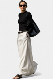 Ada Φούστα H-Line Μονόχρωμη με Μοντέρνο Αστικό Στυλ