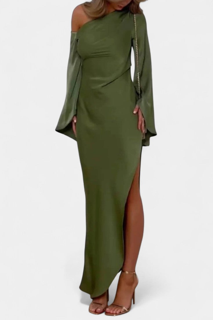 Keisha Ασύμμετρο Μάξι Φόρεμα με Έναν Ώμο