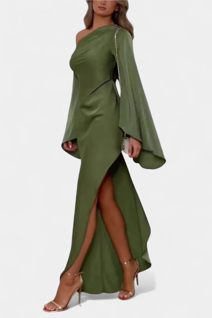 Keisha Ασύμμετρο Μάξι Φόρεμα με Έναν Ώμο