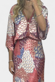 Shae Απαλό Σετ με Μπλούζα και Φλοράλ Φούστα Γοργονέ