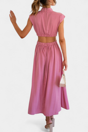 Jocelyn Σετ με Φόρεμα με Πλαϊνό Σκίσιμο