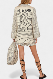 Amalia Πουκαμισένιο Σετ με Στάμπα και Ελαστικό Σορτς