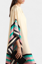 Ελενόρα Καφτάνι με Γεωμετρικό Σχέδιο, Φαρδιά Γραμμή και Ύφασμα Butterfly Mesh