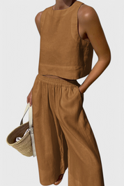 Avelina Μινιμαλιστικό Σετ από Ανάλαφρο Βαμβάκι και Λινό