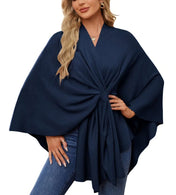 Maegan | Κομψό σάλι τύπου πόντσο με απαλή ανοιχτή μπροστινή σχεδίαση