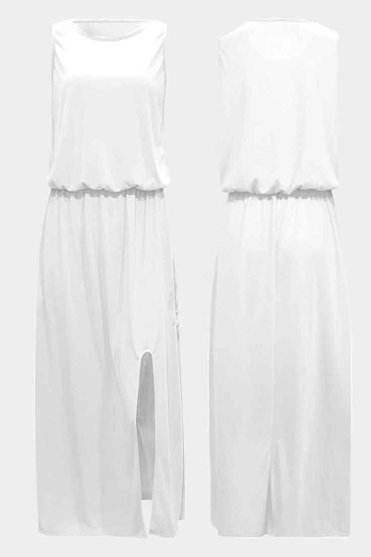 Dianne Αμάνικο φόρεμα με σκίσιμο στο πλάι με χαλαρή σιλουέτα