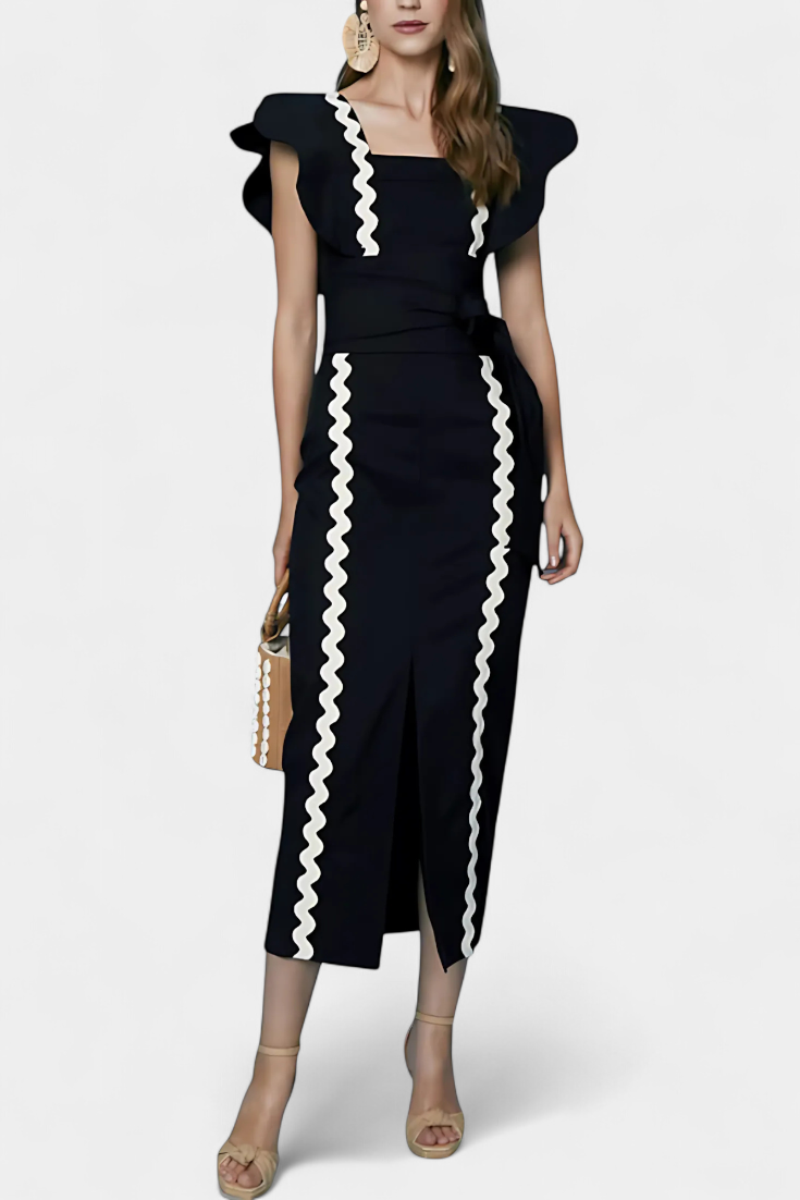 Fabiana Κομψό Τοπ με Βολάν και Αντίθετες Ραφές