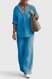 Skye Σετ Δύο Τεμαχίων από Βαμβάκι και Λινό