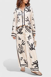 Nazaret Σετ με Φαρδύ Παντελόνι και Καλλιτεχνική Στάμπα