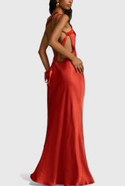 Lucra Μαξι Φόρεμα με Διαγώνιες Τιράντες και Ανοιχτή Πλάτη