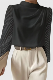 Zaraa Κομψή Μπλούζα με Διάφανες Μανίκες