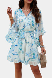 Besa Μίνι Λουλουδάτο Φόρεμα με Στάμπα