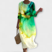 Miranda — Στιλάτο Μάξι Φόρεμα με Λουλούδια