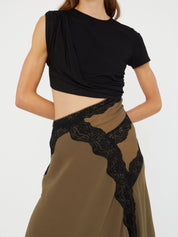 Alice | Φόρεμα midi με στριφτή λεπτομέρεια τύπου μπλούζας