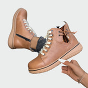 Ορθοπεδικές δερμάτινες μπότες αστραγάλου